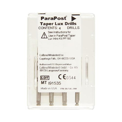 Coltene Whaledent P82A ParaPost Taper Lux Dental Drills Assortment 4/Pk Coltene Whaledent P82A ParaPost Taper Lux Dental Drills Assortment 4/Pk